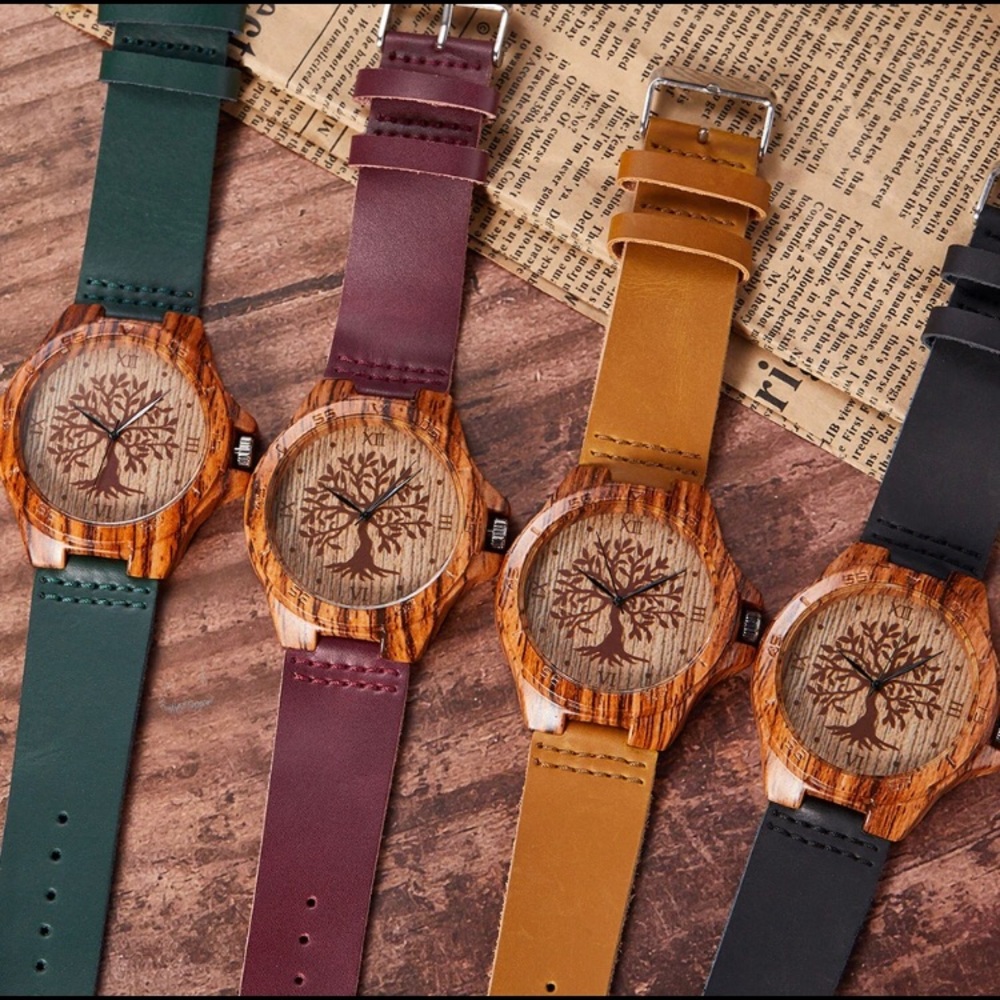 Brand new mens wood watch